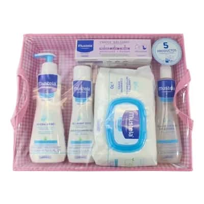 Mustela Canastilla Lote Rosa - Cuidado Bebé