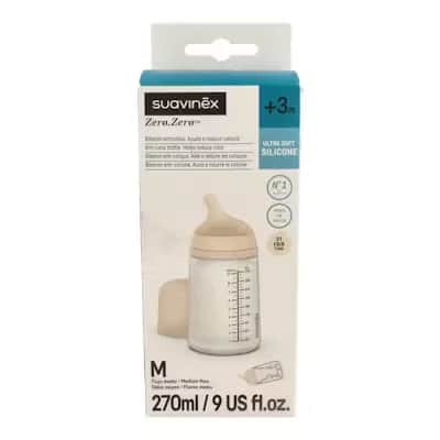Biberón Suavinex Zero Zero Antic 270ml | Flujo Medio
