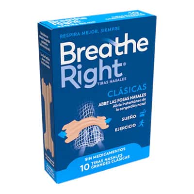 Breathe Right Tiras Nasal Gde 10 U Clasicas