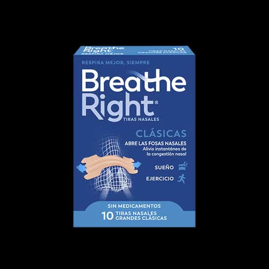 Breathe Right Tiras Nasales 10uds - Alivio Congestión