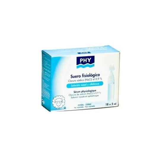 Phy suero fisiológico monodosi 5ml x 18uds