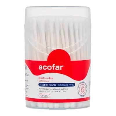 Acofar Bastoncillos Algodón 100 Ud - Higiene