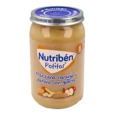 Nutriben Manzana Naranja Plátano - Papilla Bebé +6M