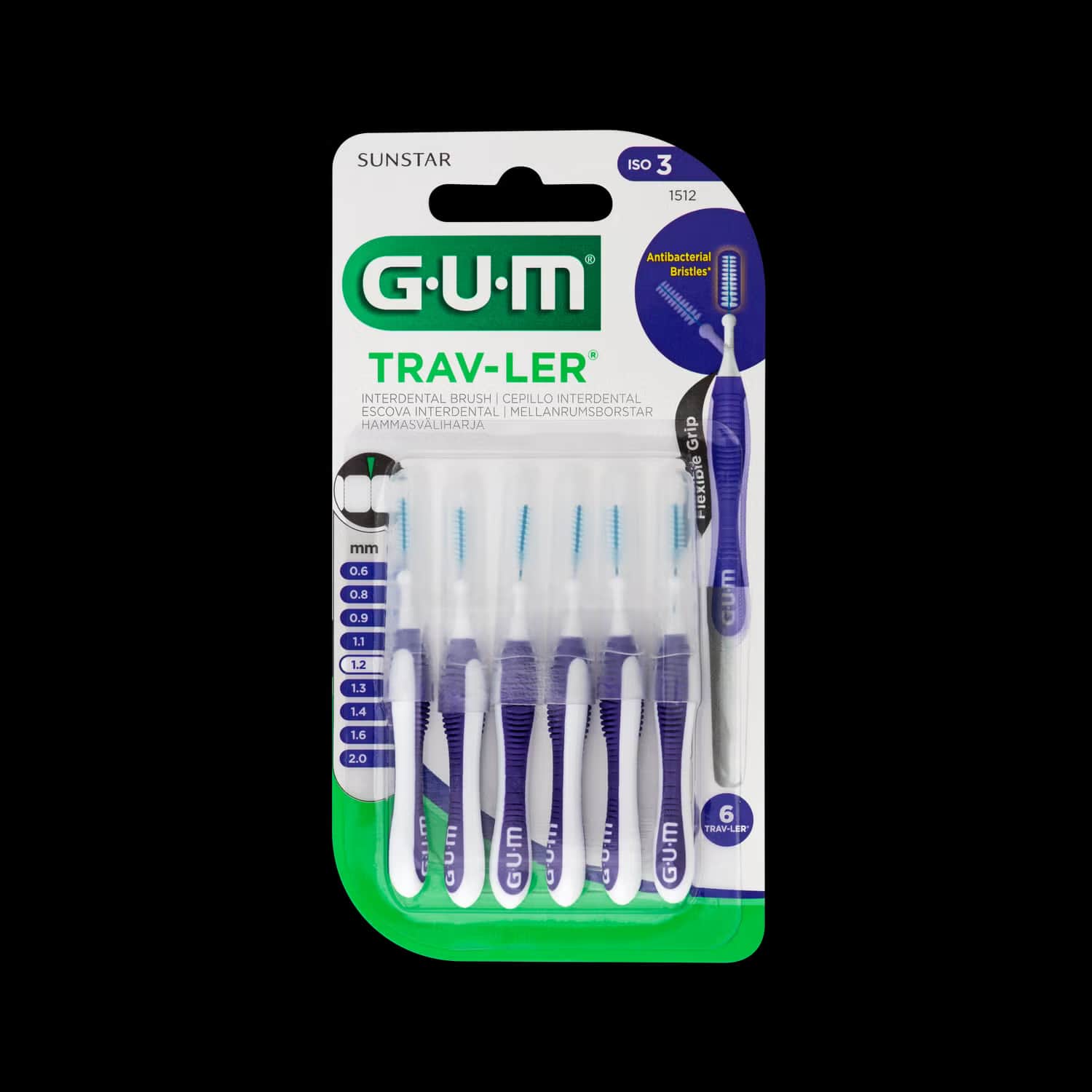 GUM Trav-Ler Cepillo Interdental 1.2mm 6uds