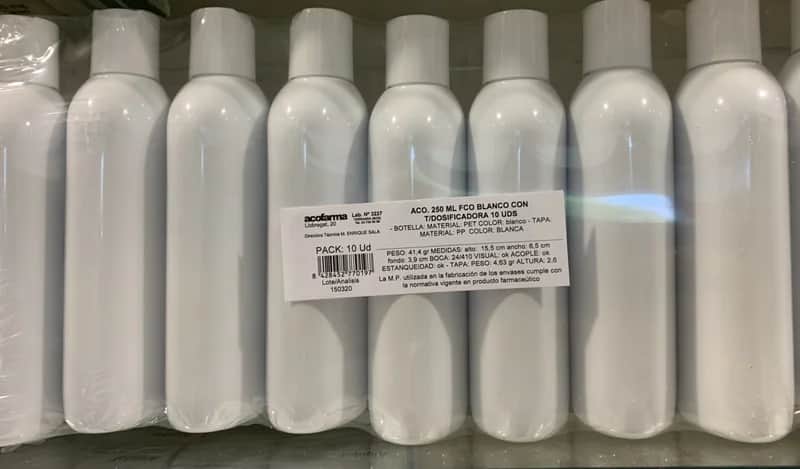 Frasco PET 250 Ml con Dosificador - Envase Farmacéutico