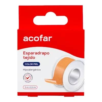 Acofar Esparadrapo Tejido Piel 5X2,5cm