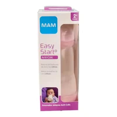Biberón MAM Anti-Colic 260ml Rosa | Regulación Flujo
