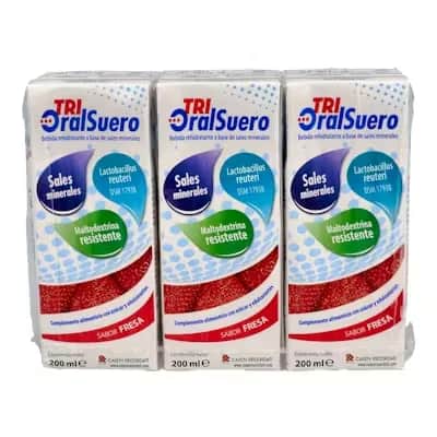 Tri-Oralsuero Fresa 3x200ml - Suero rehidratante