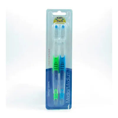 Kin Cepillo Dental Medio 2x1 Pack - Higiene Diaria