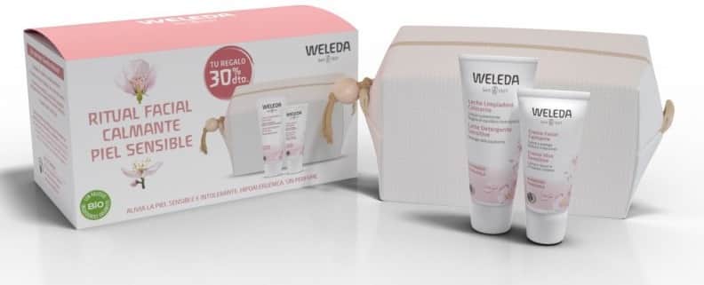 Weleda Crema Facial de Almendra + Leche Limpiadora + Neceser