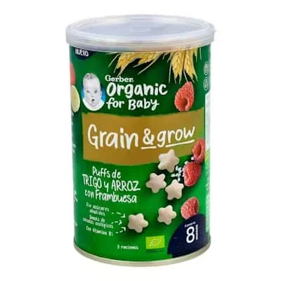 Gerber Puff Snack Organic Cereales Frambuesa