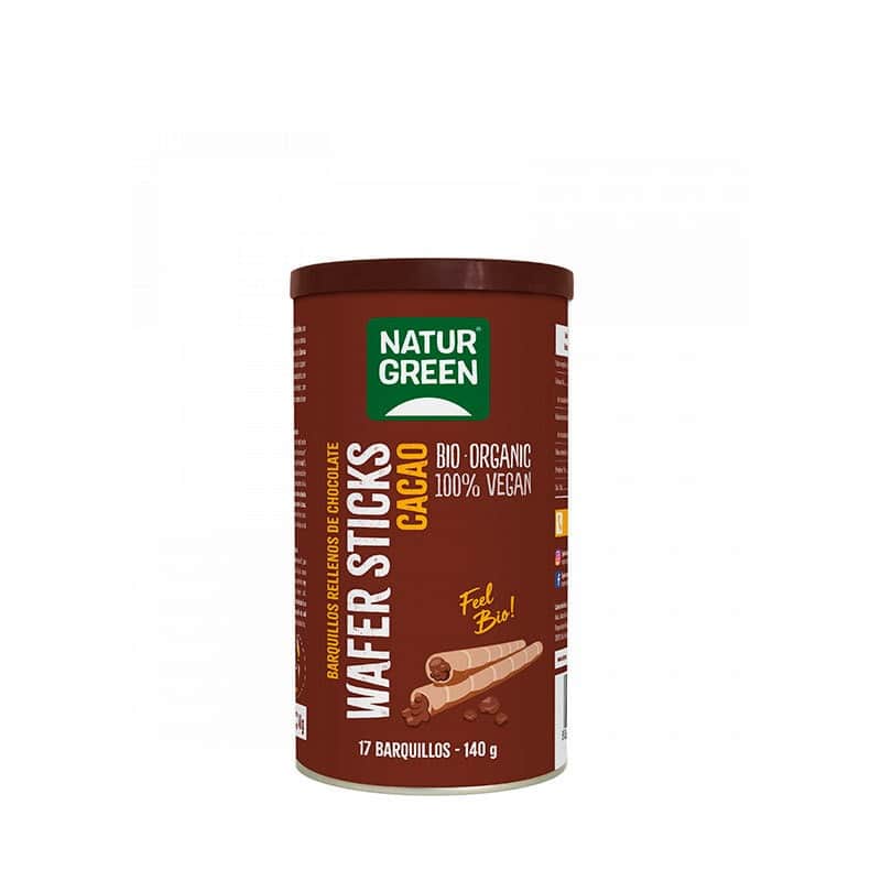 NaturGreen Wafer Sticks de Cacao Bio 140gr