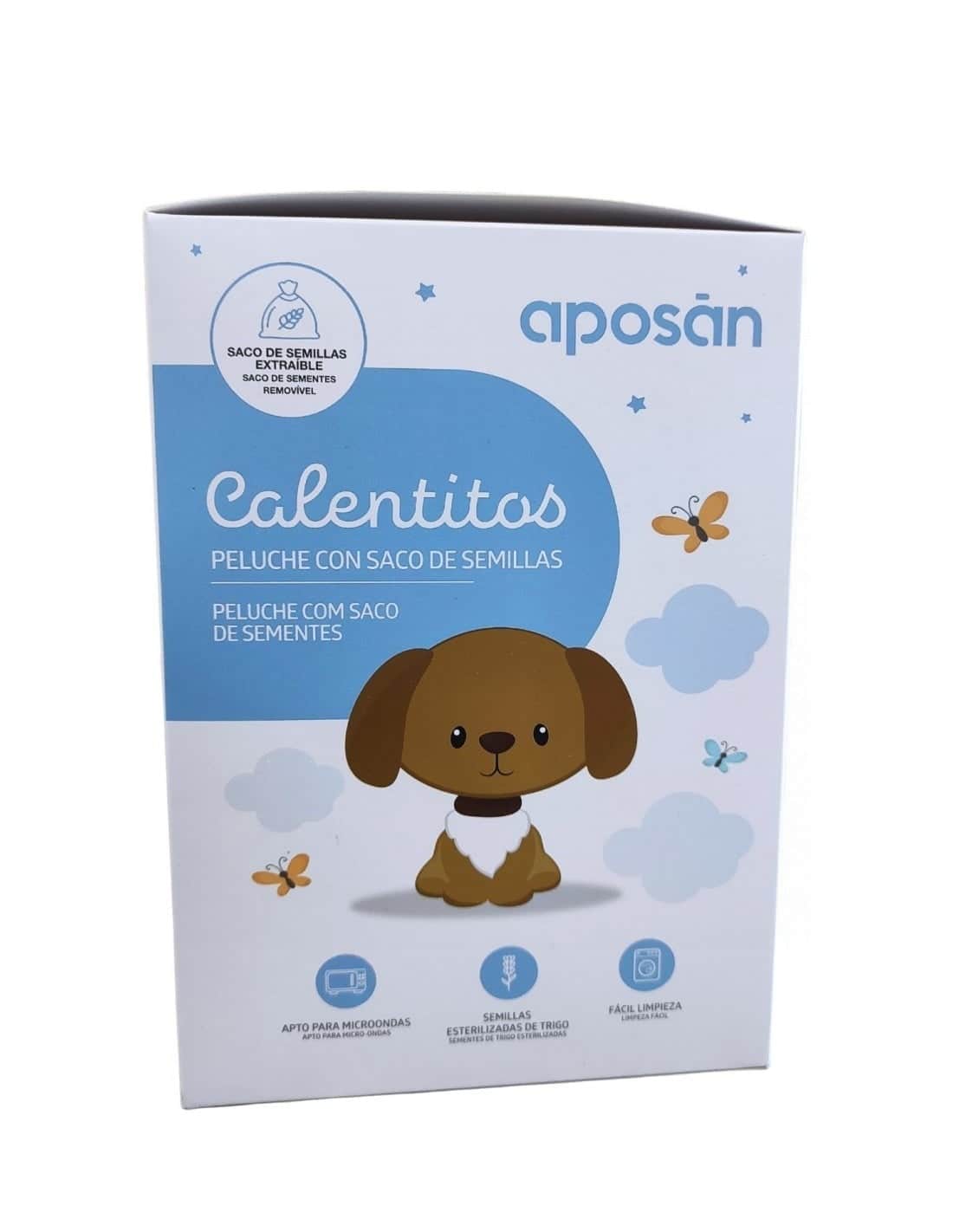 Aposán Calentitos Cojín Térmico Peluche Perro con Saco de Semillas