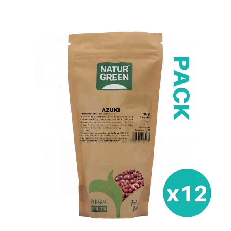 NaturGreen Pack 12xAzuki Ecológico 500gr