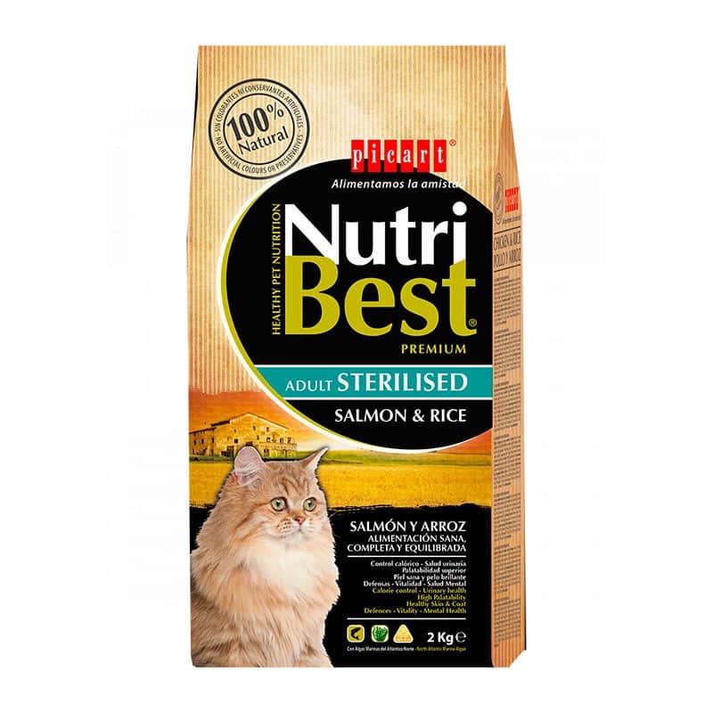 Picart Gatos Esterilizados Nutribest con Salmon y Arroz 2kg