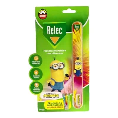 Relec Pulsera Mosq Minions Rosa - Protección Antimosquitos