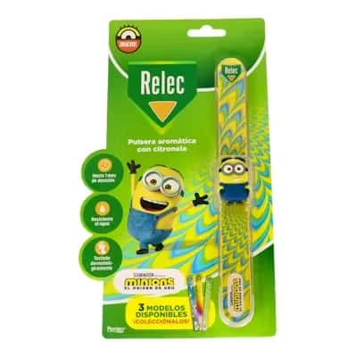 Relec Pulsera Mosq Minions Amarilla - Protección Repelente