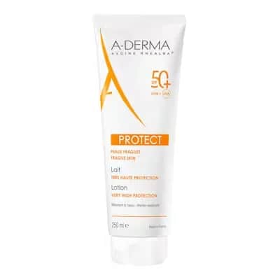 A-Derma Protect Loción Solar SPF 50+ - Protección pieles sensibles