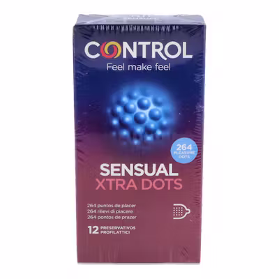 Control Sensual Xtra Dots 12 | Preservativos Ultrafinos