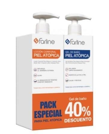 Farline Pack Piel Atópica Gel de Baño 500ml + Loción Corporal 500ml