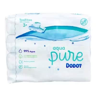 Toallitas Dodot Aqua Pure 144 Uds - Higiene Bebé