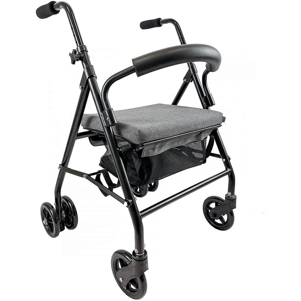 Kmina Andador con Asiento 4 Ruedas Gris