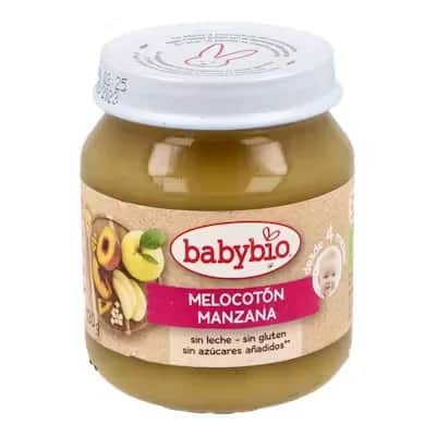 Babybio Potito Melocotón Manzana - Puré Ecológico 130g