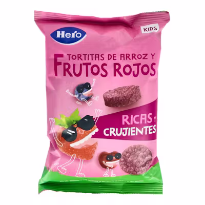 Hero Snack Tortitas Frutos Rojos 40g | Nutritivo