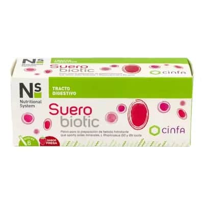 Ns Suerobiotic Fresa - Suero Rehidratación 6 Sobres