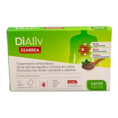 Sante Verte Dialiv Diarrea 10 sobres | Alivio