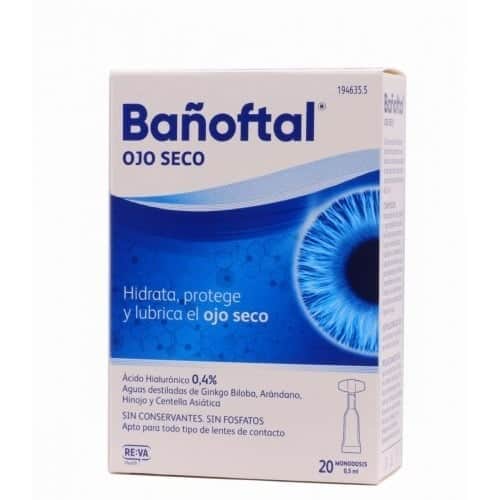 Bañoftal Ojo seco 0,4 monodosis 20uds