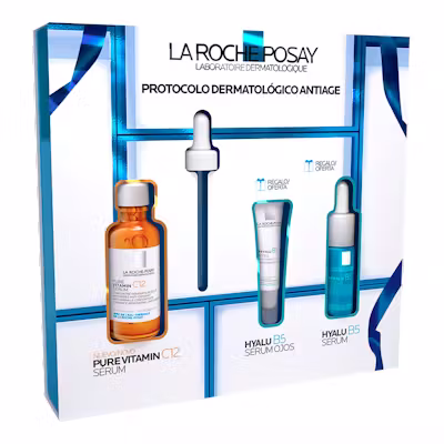 La Roche Posay Pack Pure Vitamin C12 Serum 30 ml + Contorno Hyalu B5 5ml + Hyalu B5 Serum 10ml