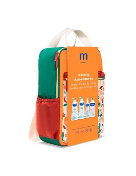 Mustela Mochila Family Adventures Verde y Naranja