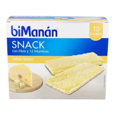 Bimanán Crackers Queso 10U | Snack Proteico