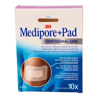 Medipore+ Pad 5x7cm - Apósitos Adhesivos 10ud