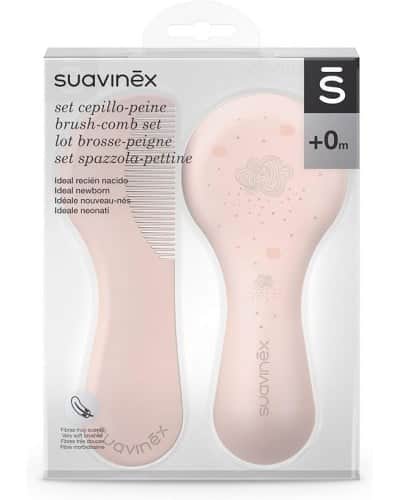 Suavinex Set Cepillo Peine Rosa +0 Meses