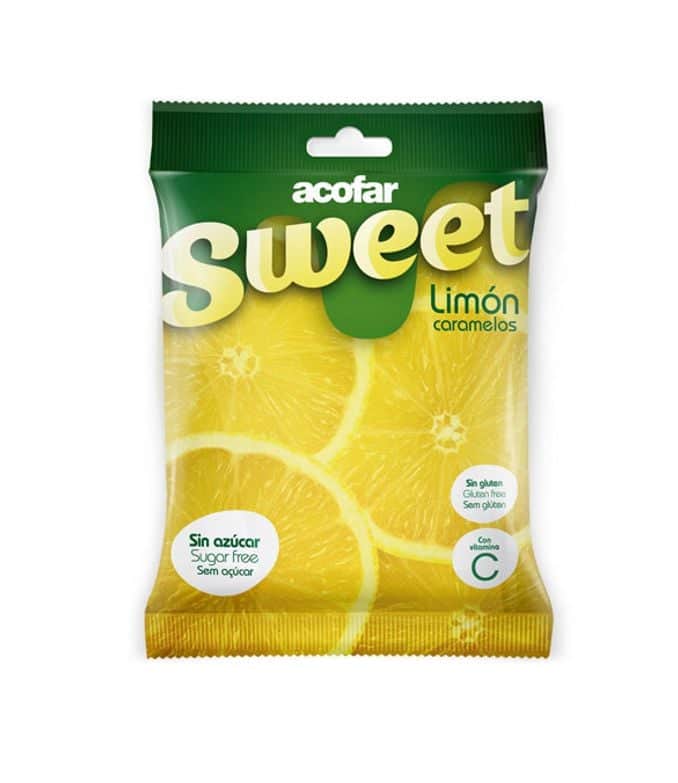 Acofarsweet caramelos azúcar sabor limón 60g