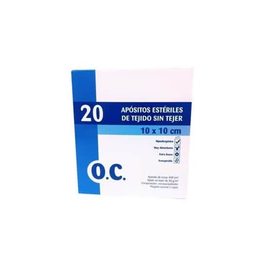 O.C. Apósitos Estériles de Tejido Sin Tejer 10cmx10cm 20uds