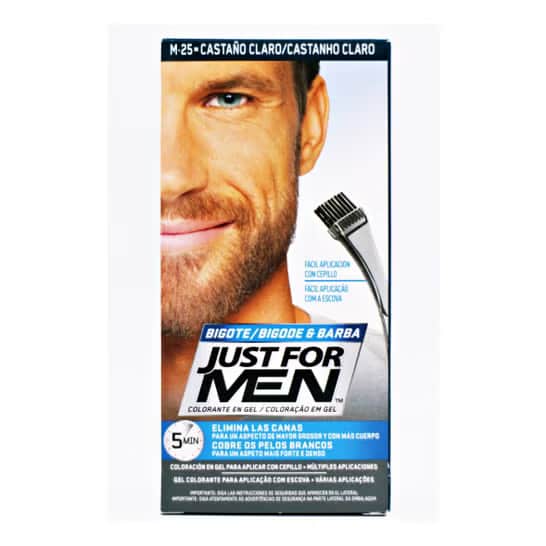 Just For Men gel colorante castaño claro para bigote y barba 30ml