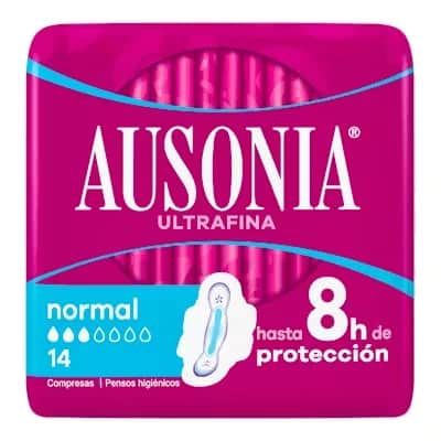 Ausonia Compresas Normal con Alas | 14 ud
