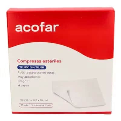 Acofar Compresa Estéril 10x10 25 Unidades
