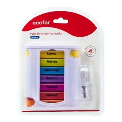 Acofar Pastillero Semanal - Organizador medicación diaria