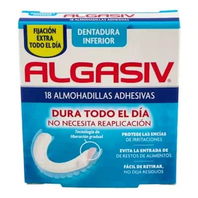 Algasiv Inferior - Almohadas Adhesivas Dentadura