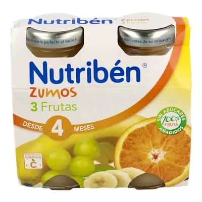 Nutriben Zumo 3 Frutas - Bebida Infantil 2x130ml