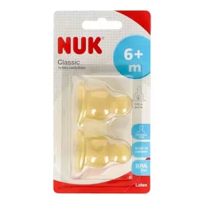 Tetina NUK Classic Látex Flujo L - Bebés +6 Meses