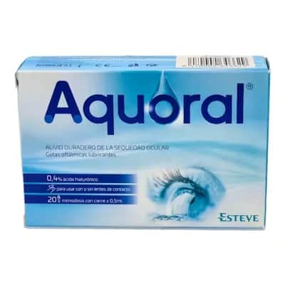 Aquoral 0,5ml 20 Unidades - Lubricante Ocular
