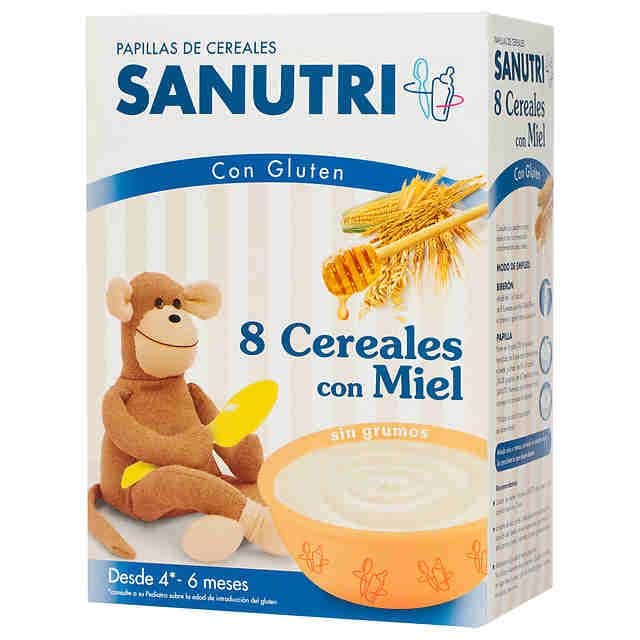 Sanutri Papilla 8 Cereales con Miel 600gr