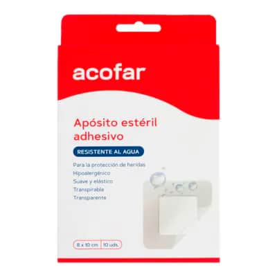 Acofar Apósito Estéril Adhesivo Resistente Agua 8x10cm