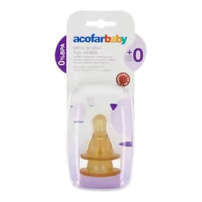 Tetina Acofarbaby Látex F/V 2U | Fisiológica y Segura
