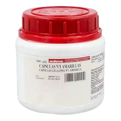 Cápsulas Gelat Acofar Nº 1 Amarilla 500 ud